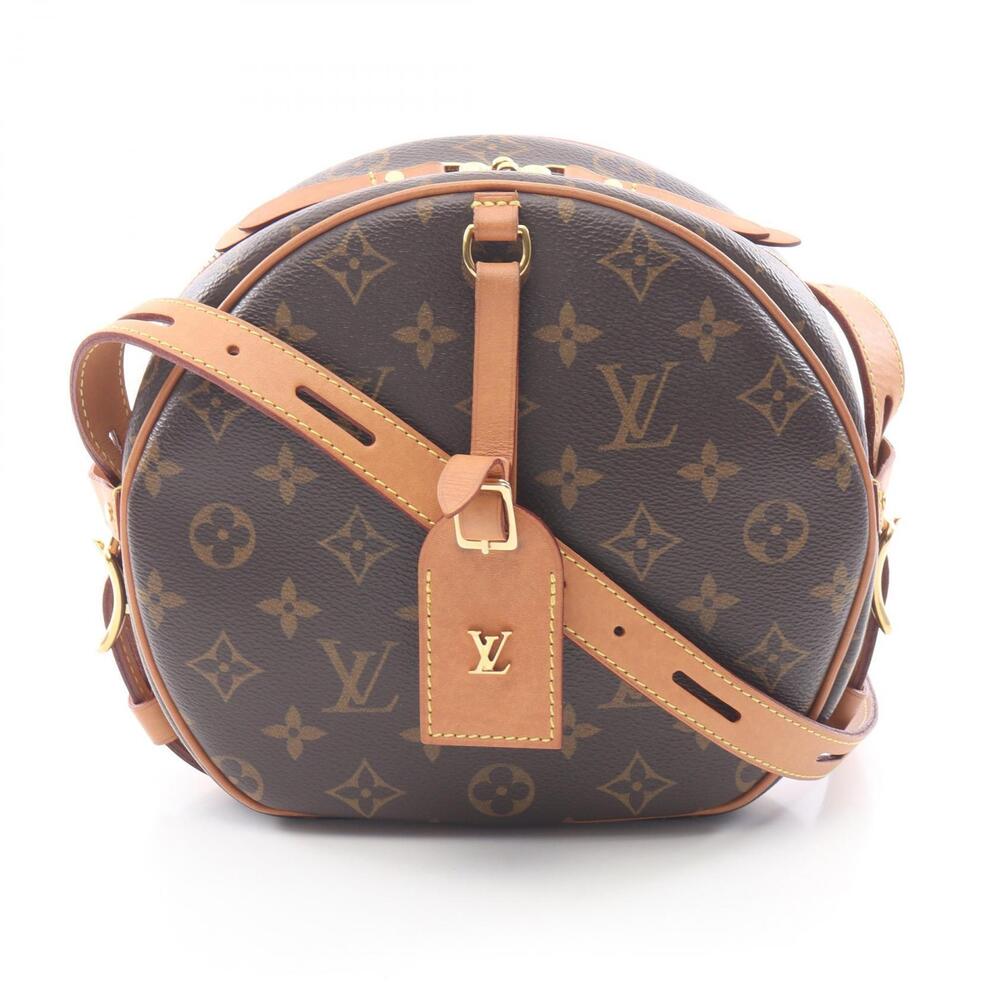 Louis Vuitton Boite Chapeau Souple Shoulder Bag Canvas Leather Monogram Brown